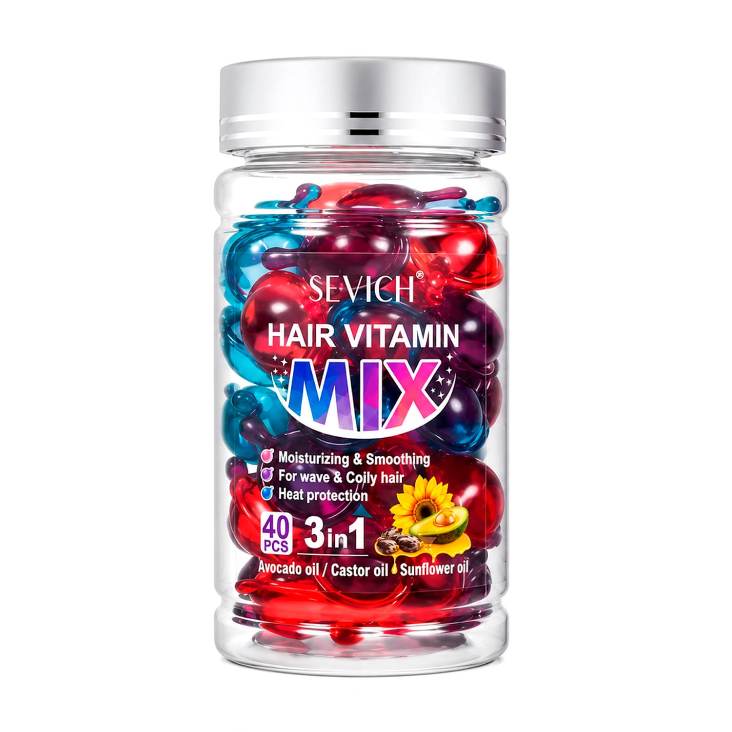 Вітамінні капсули для волосся Sevich Hair Vitamin Mix 3 in 1, 40 шт